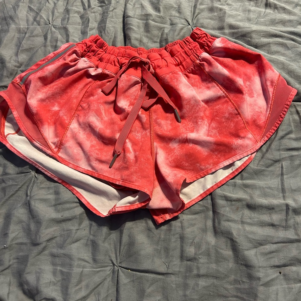 lululemon athletica Red and White Athletic Shorts